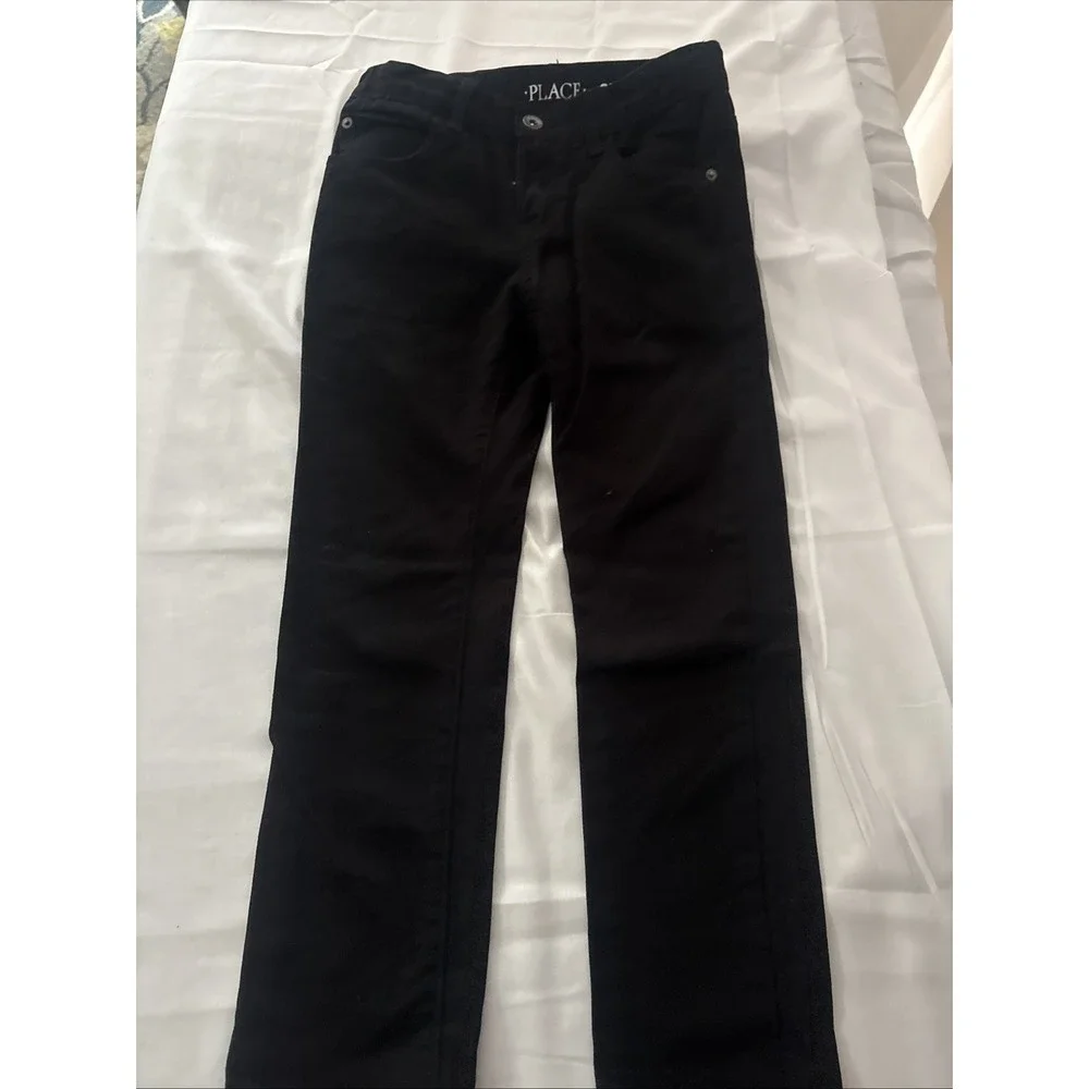 Children’s Place Black Skinny Jeans Boys Size 8 Adjustable Waist